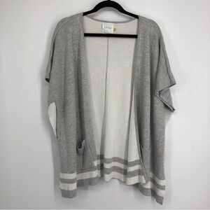 LYSSE Womens Poncho Cardigan Gray Open Front Size Small Medium